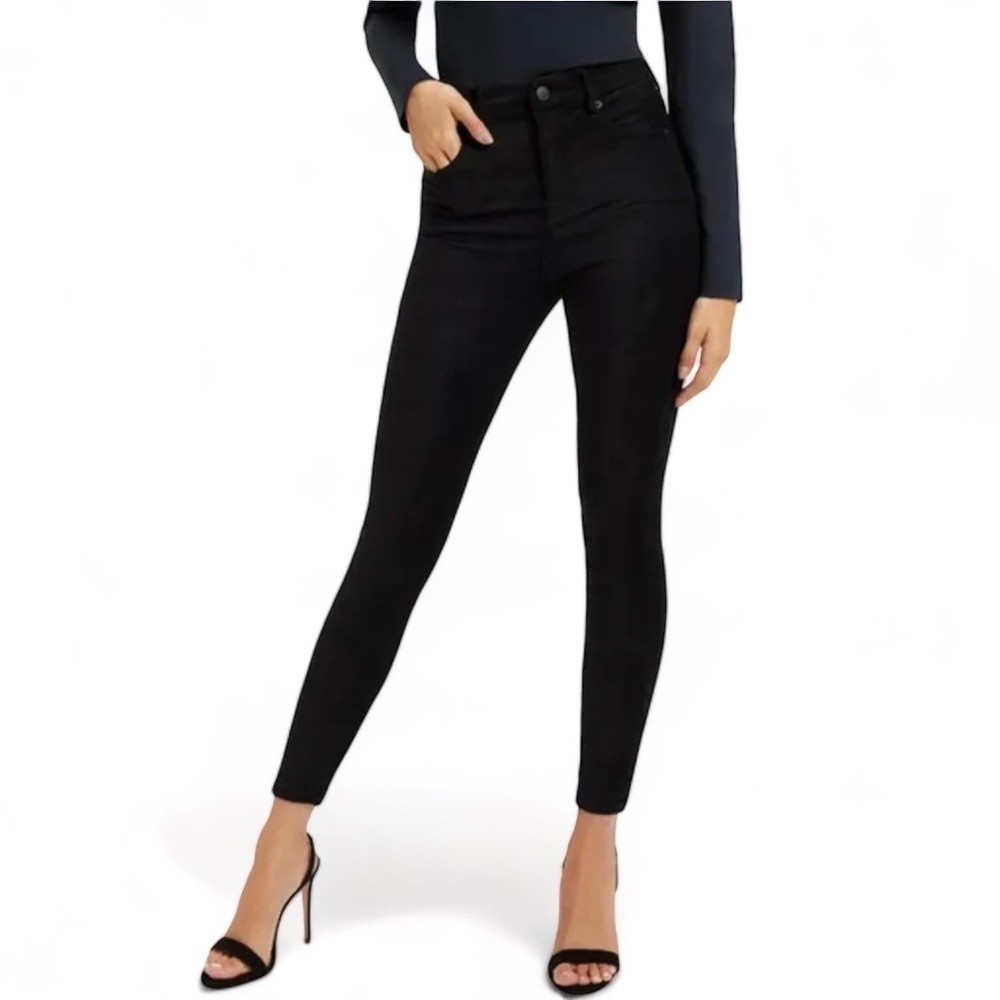 Good American Good Legs Black Faux Suede Pants Women's 4 / 27 NWT‎